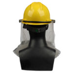 XYEHS 305-2 Flip-Up Full Face Shield Mask with Aluminum Foil Neck Shoulder Drape, 1mm PC Clear Visor Window, Aluminum Bracket Adapter - Image 4