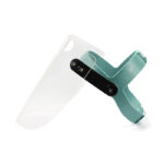 XYEHS 307 Transparent PC Window Face Shield Visor Kit, 2mm Face Screen Half Enclosed Safety Mask With Adjustable Viewing Angle & Pin Lock Headband