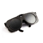 XYEHS 802 Polycarbonate Welding Safety Glasses with Double-Layer Flip-up Lenses, Telescopic Temples, Impact & Splash Protection, Anti-UV Protective Eyeglasses