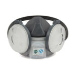 XYEHS 9130 Reusable Half Respirator Mask with 2x Dust Fliter Cartridges & 2x ≥95% Dust Filter Cotton, Face Cover Face Shield for Woodworking, Painting, Machine Polishing, Welding