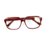 XYEHS 9320 Non-Prescription Glasses with Clear Glass Lenses & Red Flower Plastic Frame Eyeglasses - Image 3