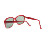 XYEHS 9320-G Glasses with Green Polycarbonate Lenses & Red Flower Plastic Frame Eyeglasses, Splash & UV Protection - Image 4