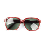 XYEHS 9320-G Glasses with Green Polycarbonate Lenses & Red Flower Plastic Frame Eyeglasses, Splash & UV Protection - Image 2