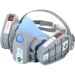 XYEHS 9400A Reusable Half Respirator Mask with 2x ≥95% Gas Filter Cartridges, Face Cover Face Shield for Gases, Dust, Vapors, Chemicals, Paint, Spray - Image 2