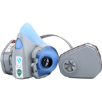 XYEHS 9400A Reusable Half Respirator Mask with 2x ≥95% Gas Filter Cartridges, Face Cover Face Shield for Gases, Dust, Vapors, Chemicals, Paint, Spray - Image 3