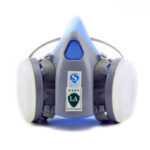 XYEHS 9400B Reusable Half Respirator Mask with 2x Dust Fliter Cartridges & 2x ≥95% Dust Filter Cotton, Face Cover Face Shield for Woodworking, Painting, Machine Polishing, Welding - Image 3