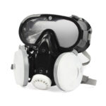 XYEHS 9600B Reusable Half Respirator Mask with PC Goggles, 2x Dust Fliter Cartridges & 2x ≥95% Dust Filter Cotton, Face Cover Face Shield - Image 2