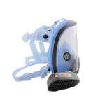 XYEHS 9900-3 Reusable Full Face Respirator Mask, 2x 95% Gas Fliter Cartridges, Wide View Face Shield, Elastic 5-Point Headband for Gas, Paint, Dust, Chemicals - Image 3