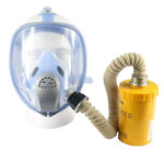 XYEHS 9900E Reusable Full Face Respirator Mask with Activated Carbon Gas Filter & Air Supply Hose, Wide View Face Shield, Elastic 5-Point Headband - Image 3