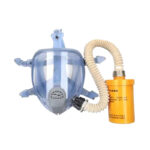 XYEHS 9900E Reusable Full Face Respirator Mask with Activated Carbon Gas Filter & Air Supply Hose, Wide View Face Shield, Elastic 5-Point Headband