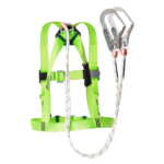 XYEHS Safety Harness with Lanyard & Single/Double Hook Kit, 4-Point Adjustment Fall Protection, Waist Band, Back D Ring - Image 2