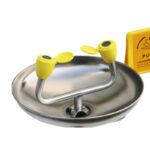 XYEHS F22 Eye Wash Station Wall Mounted Eyewash Station Eye Face Washing Station for First Aid 304 Stainless Steel+Eye Wash Sign, NPT thread - Image 3