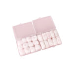 XYEHS HK-819 5/6 Pairs/Plastic Box Wax Ear Plugs Noise Cancelling Reusable Wax Earplugs Cotton Wool Ear Plugs for Sleeping, Swimming
