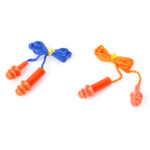 XYEHS HK1117 3 Flanges Soft Reusable Silicone Earplugs with Cord Noise Reduction Ear Plugs, Hearing Protection for Sleeping, Sports, Study