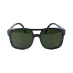 XYEHS 1408Q Polycarbonate Welding Safety Glasses with Green Lenses, Sideshields, Impact & Splashes Protection, Anti-UV Eyeglasses Goggles