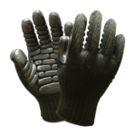 XYEHS 0099 Professional Anti-Vibration Work Gloves with Rubber Coating & Elastic Cuff, Shock Proof Impact Reducing Safety Gloves, Heavy Duty, Anti-Slip
