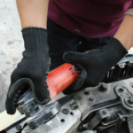 XYEHS 0099 Professional Anti-Vibration Work Gloves with Rubber Coating & Elastic Cuff, Shock Proof Impact Reducing Safety Gloves, Heavy Duty, Anti-Slip - Image 2