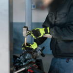 XYEHS 0390 Hi-Viz Cut & Impact Resistant Safety Work Gloves with TPR Knuckle & Fingers, Nitrile Coating Palm, Polyester Lining - Image 2