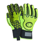 XYEHS 0527 Cut & Impact Resistant Mechanical Gloves with PVC Coating Palm, TPR Knuckle & Fingers, Abrasion Resistant, Anti-Slip