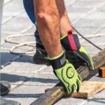 XYEHS 0530 Impact Resistant Mechanical Gloves with Spray Cloth Palm, TPR Knuckle & Fingers, Polyester Back, Composite Fabric - Image 2