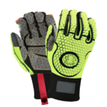 XYEHS 0532 Impact Resistant Mechanical Gloves with PVC & Microfiber Palm, TPR Knuckle & Fingers, Composite Fabric Back