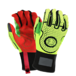 XYEHS 0533 Cut & Impact Resistant Mechanical Gloves with Anti-Cut Armor Fabric Palm, TPR Knuckle & Fingers, Composite Fabric Back, Reinforced Thumb & Index