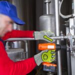 XYEHS 0539 100% Genuine Cowhide Impact Resistant Safety Work Gloves with TPR Knuckle & Fingers, Safety Cuff, Breathable & Comfortable, Soft Grip, Abrasion Resistant - Image 2