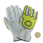XYEHS 0543 100% Cowhide F Level Cut & Impact Resistant Safety Work Gloves with Aramid Inner, Safety Cuff, Breathable & Comfortable, Abrasion Resistant