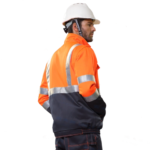 XYEHS B298 4 in 1 High Visibility Reflective Winter Thermal Safety Jacket with Cotton Padded Inner, Detachable Cuffs, Wind/Rain/Snow/Cold Proof - Image 2