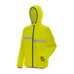 XYEHS G739 High Visibility Lightweight Safety Jacket Sun Protection Shirt Hooded Running Coat for Outdoor Work & Sports