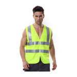 XYEHS A004 High Visibility Polyester Safety Vest, Reflective Strips for Construction, Outdoor Sports, Traffic Work, Security Guard