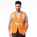 XYEHS A023 High Visibility Polyester Safety Vest with Reflective Strips, Lightweight & Breathable for Construction, Outdoor Sports, Traffic Work, Security Guard - Image 5