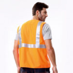 XYEHS A023 High Visibility Polyester Safety Vest with Reflective Strips, Lightweight & Breathable for Construction, Outdoor Sports, Traffic Work, Security Guard - Image 6