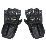 XYEHS A2 Half/Full Finger Electric Tactical Safety Gloves with Impact Protective Shell, Arrest Self-Defense Rescue Gloves, Military Combat Exercise Traffic Control Command Hand Protection - Image 2