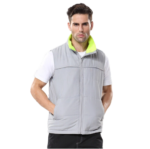 XYEHS A233 Winter Thermal Casual Work Vest with Cotton Inner, Cold & Wind Proof, Abrasion & Wear Resistant for Outdoor Work, Cycling, Running - Image 2