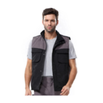 XYEHS A234 Winter Thermal Casual Work Vest with Cotton Inner & Pockets, Cold & Wind Proof, Abrasion & Wear Resistant for Outdoor Work, Cycling, Running