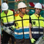 XYEHS A555 High Visibility Polyester Safety Vest with Multi-Functional Pockets, Zipper Closure, Reflective Strips for Construction, Outdoor Sports, Traffic - Image 2