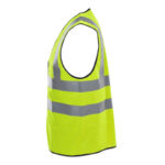XYEHS A593 High Visibility Polyester Safety Vest with Zipper, Reflective Strips for Construction, Outdoor Sports, Traffic Work, Security Guard - Image 3