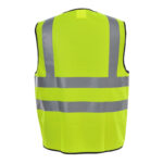 XYEHS A593 High Visibility Polyester Safety Vest with Zipper, Reflective Strips for Construction, Outdoor Sports, Traffic Work, Security Guard - Image 4