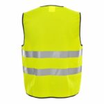 XYEHS A595 High Visibility Polyester Safety Vest with Zipper, 2 Reflective Strips for Construction, Outdoor Work, Traffic, Security Guard - Image 3