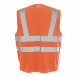 XYEHS A736 Lightweight High Visibility Polyester Mesh Safety Vest with Pockets, Zipper Closure, Reflective Strips for Construction, Outdoor Sports, Traffic Work - Image 4