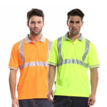 XYEHS E773 High Visibility Safety Polo Shirt, Polyester Bird Eye Fabric, Reflective Strips for Construction, Outdoor Sports, Traffic Work, Security Guard - Image 2