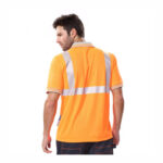 XYEHS E773 High Visibility Safety Polo Shirt, Polyester Bird Eye Fabric, Reflective Strips for Construction, Outdoor Sports, Traffic Work, Security Guard - Image 4