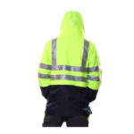 XYEHS B0008 4 in 1 High Visibility Reflective Winter Thermal Safety Jacket with Cotton Padded Inner, Wind/Rain/Snow/Cold Proof - Image 4