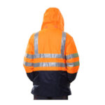 XYEHS B0008 4 in 1 High Visibility Reflective Winter Thermal Safety Jacket with Cotton Padded Inner, Wind/Rain/Snow/Cold Proof - Image 2