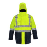 XYEHS B406 4 in 1 High Visibility Reflective Winter Thermal Safety Jacket with Cotton Padded Inner, Insulated Parka, Wind/Rain/Snow/Cold Proof - Image 5
