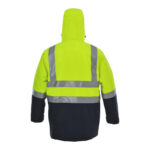 XYEHS B406 4 in 1 High Visibility Reflective Winter Thermal Safety Jacket with Cotton Padded Inner, Insulated Parka, Wind/Rain/Snow/Cold Proof - Image 6