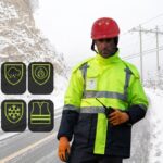XYEHS B406 4 in 1 High Visibility Reflective Winter Thermal Safety Jacket with Cotton Padded Inner, Insulated Parka, Wind/Rain/Snow/Cold Proof - Image 2