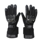 XYEHS C2 Extended Full Finger Electric Tactical Safety Gloves with Impact Protective Shell, Arrest Self-Defense Rescue Gloves for Military Combat Exercise Gloves, Traffic Control Command