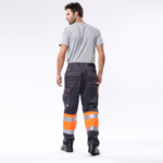 XYEHS C326 High Visibility Safety Work Pants/Trousers with Reflective Strips & Pockets, Abrasion & Water Resistant for Construction, Outdoor Work - Image 3
